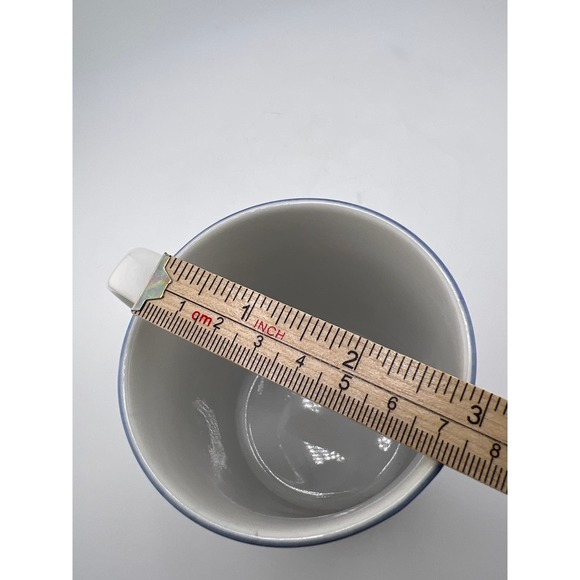 International Tablework Blue Napoli Stoneware Cup 153‎ Blue Yellow Flower - Picture 6 of 7